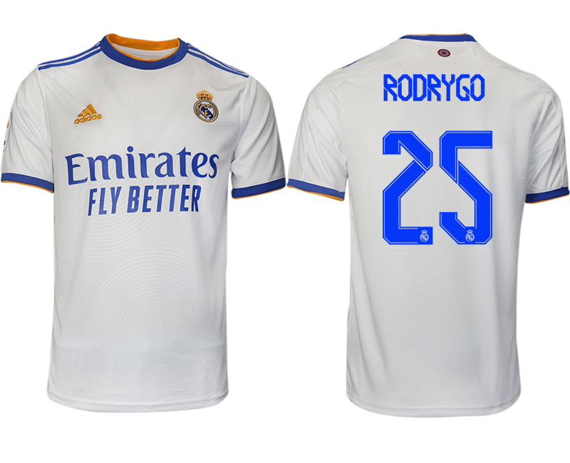 Men 2021-2022 Club Real Madrid home aaa version white #25 Soccer Jerseys